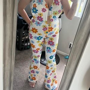 Hippie Flower Jumpsuit Halloween Costume